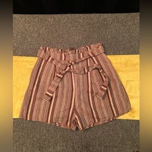 Blue Rain Paper Bag Shorts. Size Small.